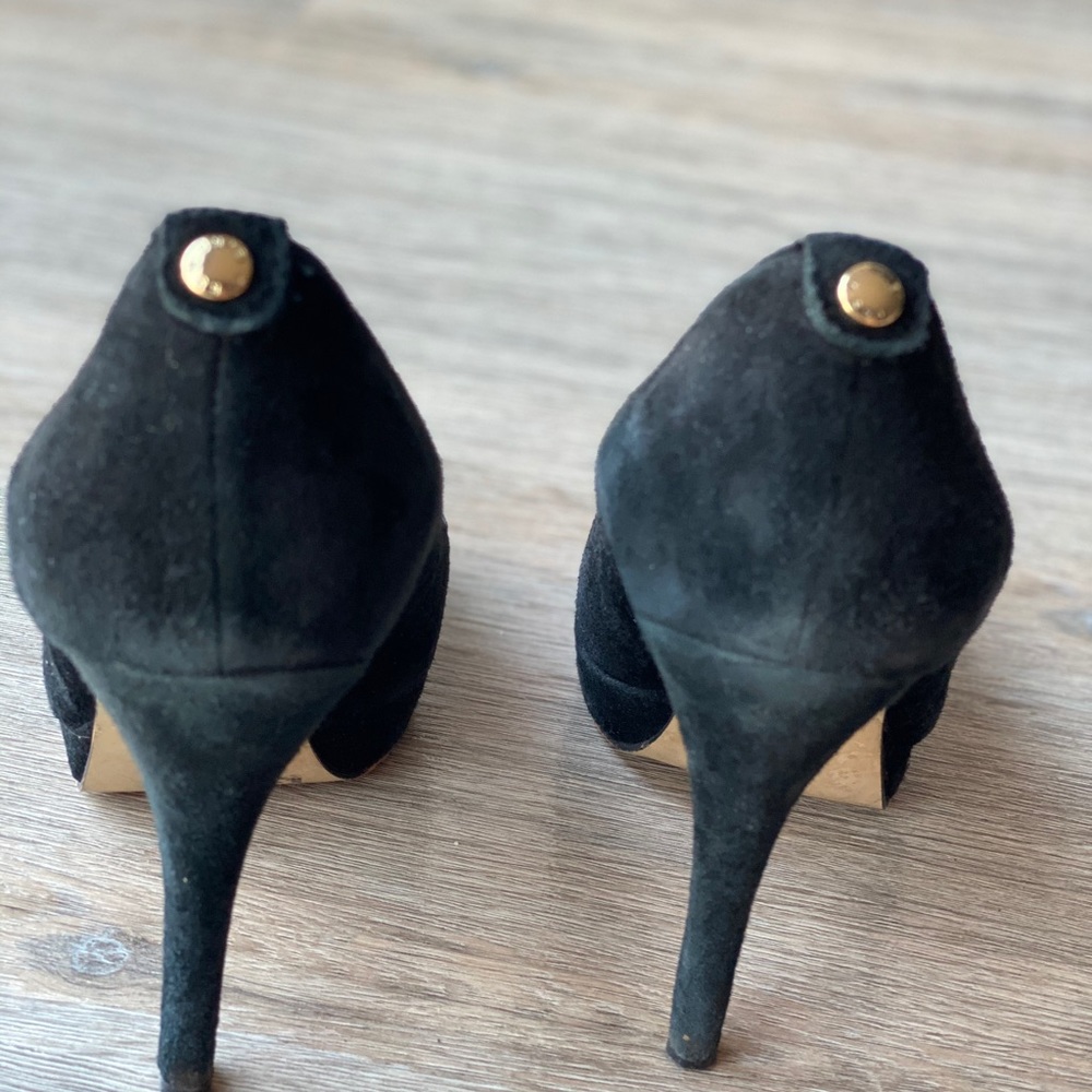 Michael Kors black velvet heals